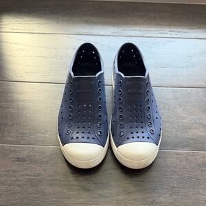 Native Kids Navy and White Slip-On Shoes
